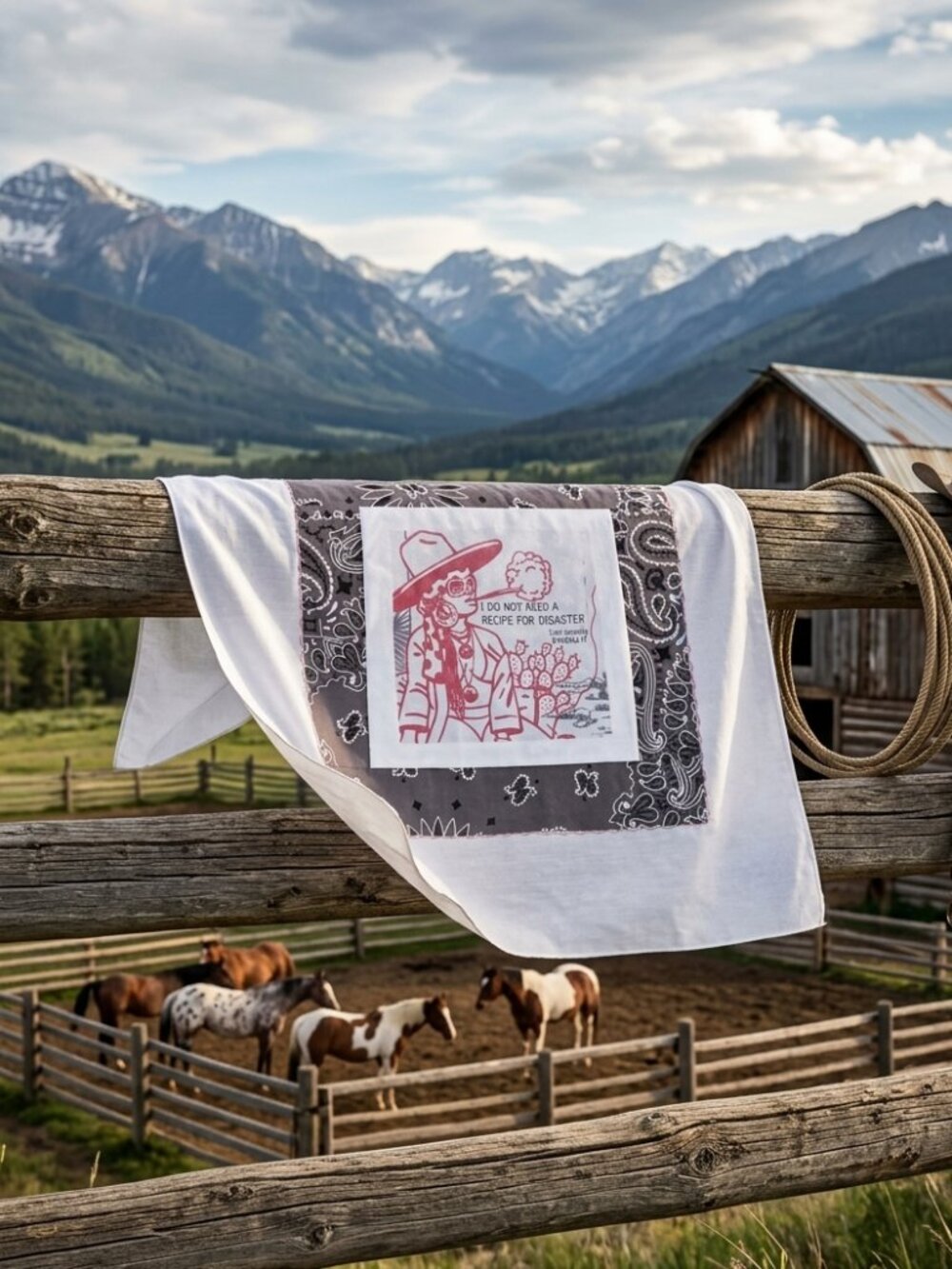 Hand Crafted Up-Cycled Disaster Bandana